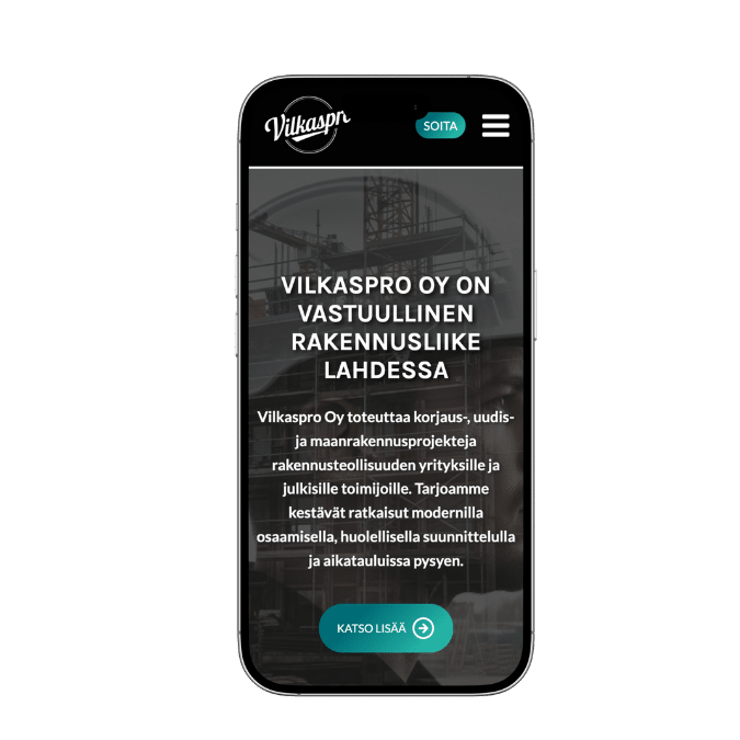 Vilkaspron verkkosivuston ilme